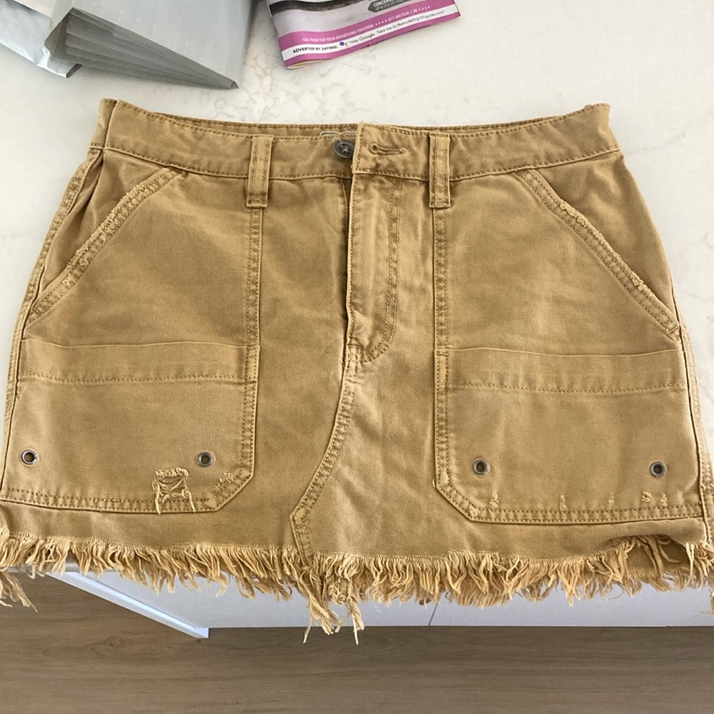 Free People Tan Mini Skirt size 29 couldn’t find 29 on size listing